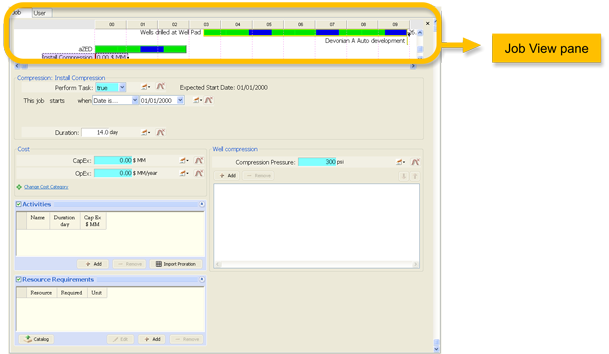 Job View pane